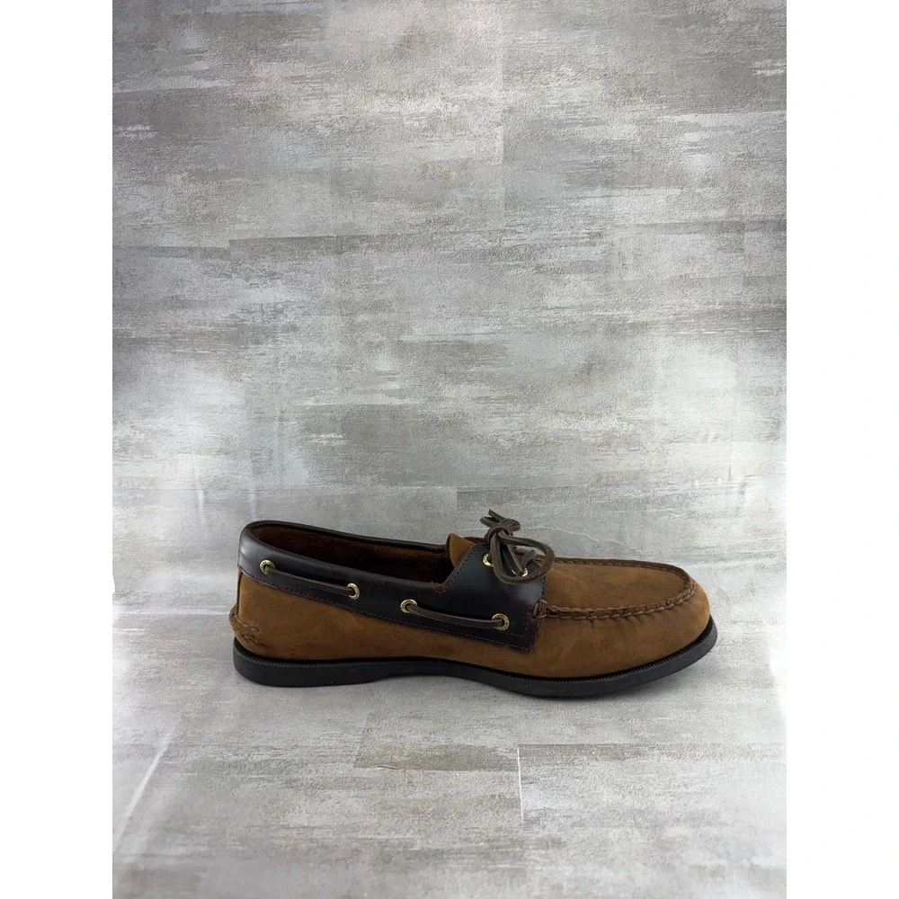 Sperry Top-Sider Men Sz 12W Authentic Original Brown Leather Boat Shoes 0195412